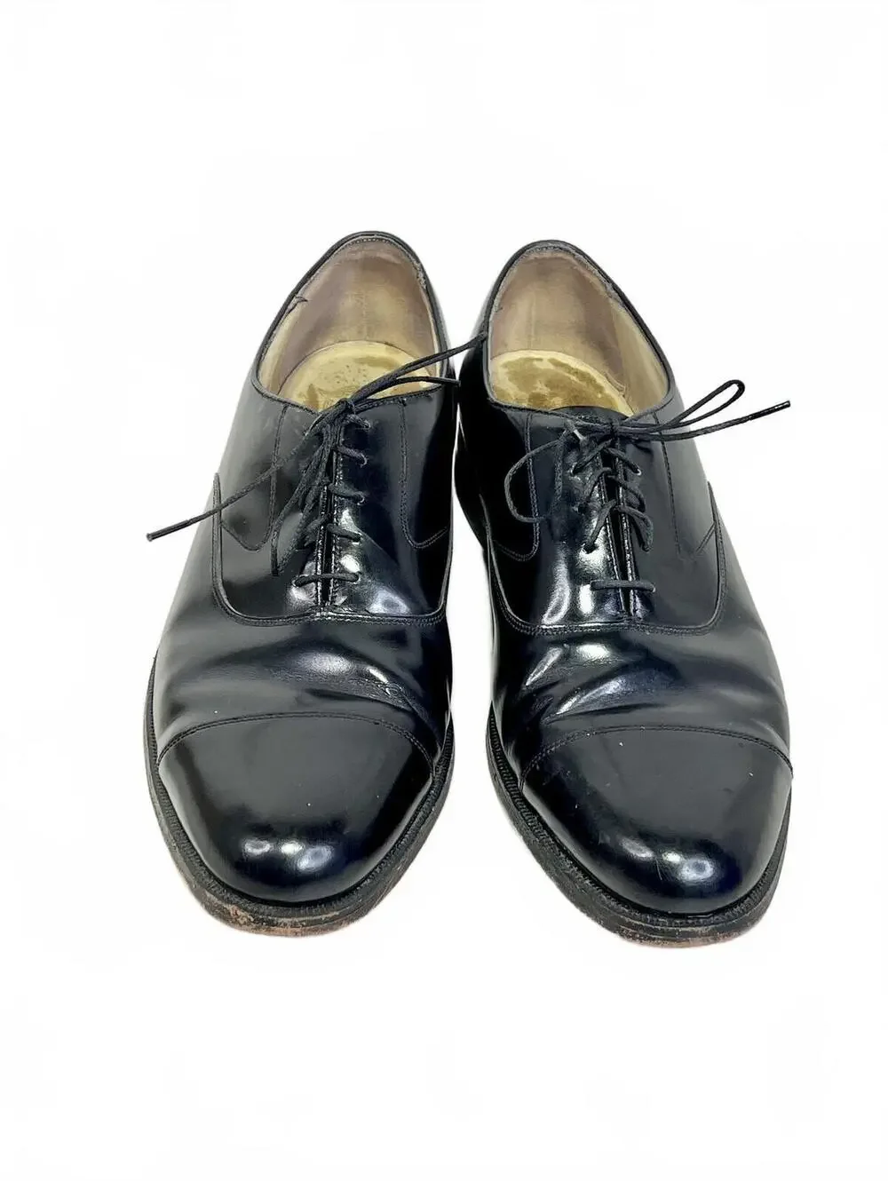 Florsheim Black Leather Oxford Dress Shoes Lace Up Size 10.5